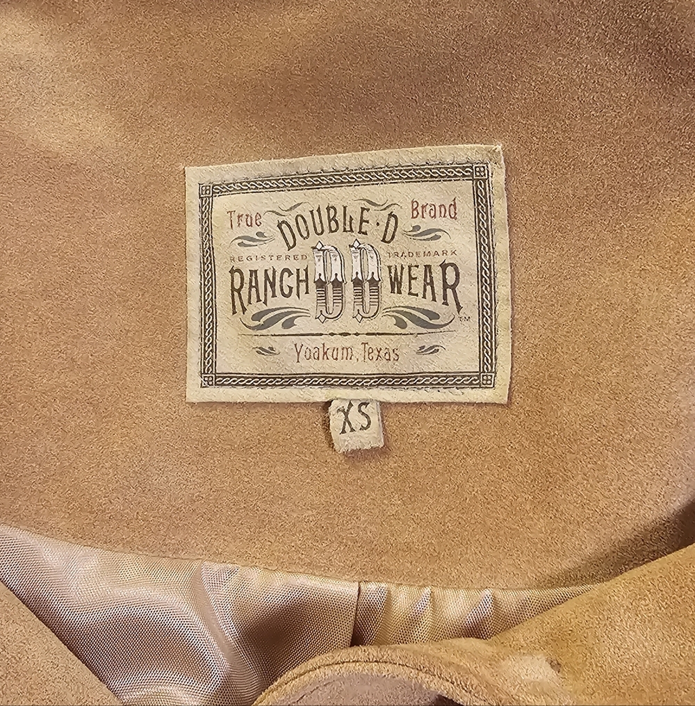 Double D Ranchwear 100% Calf Suede Western Jacket Studded XS - Picture 2 of 9